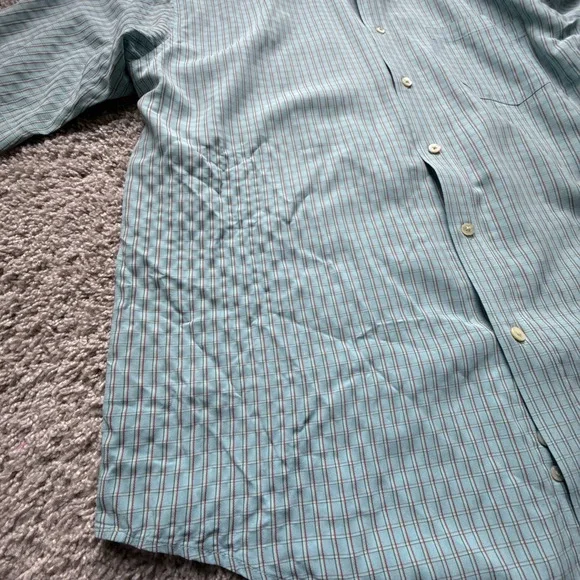 Bugatchi UOMO Button Up Men's SZ XL Short Sleeve Rayon Blend Pocket - Picture 7 of 10